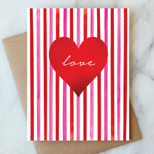 Red Love Heart Valentine’s Card - Abigail Jayne Design