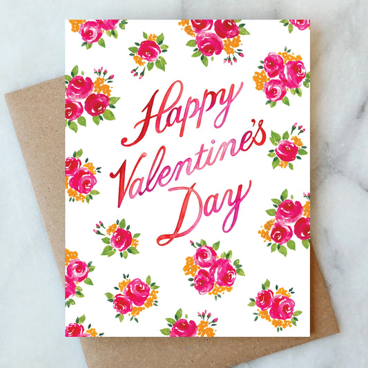 Flower Valentine’s Day Card - Abigail Jayne Design