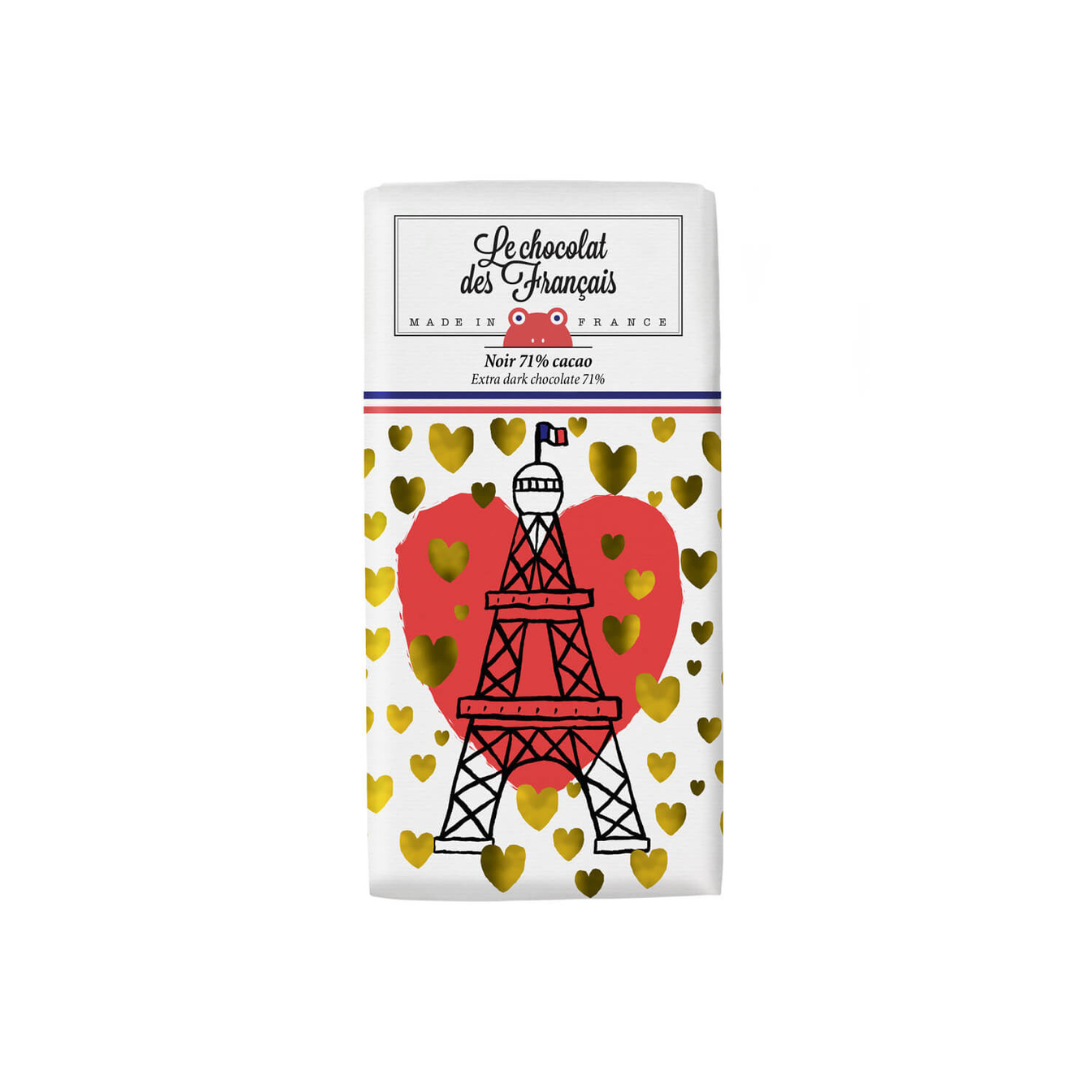 The Eiffel Tower Heart Chocolate Bar - Le Chocolat des Francais