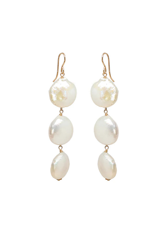 Phaedra Freshwater Pearl Drop Earring - Nikki Biedes