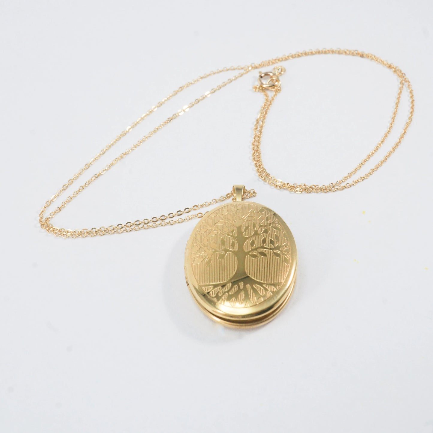 Tree of Life Gold Filled Locket Necklace - JoeLuc