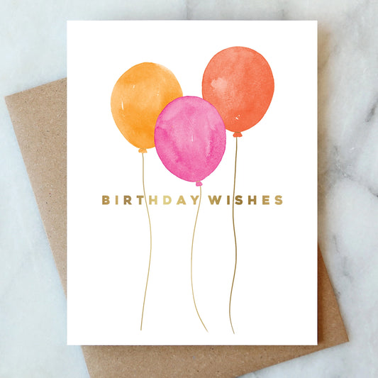 Balloons Birthday Greeting Card - Abigail Jayne Design