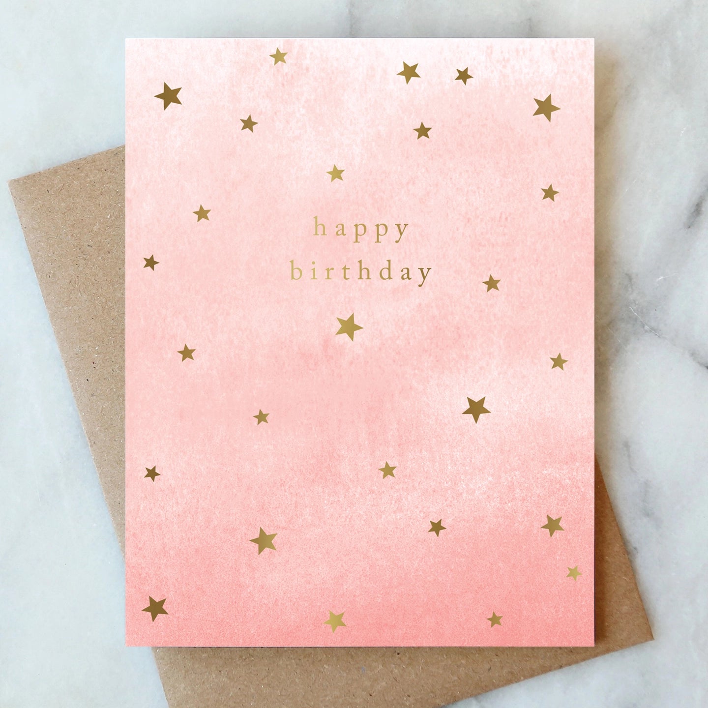 Soft Blush Stars Birthday Card - Abigail Jayne Design