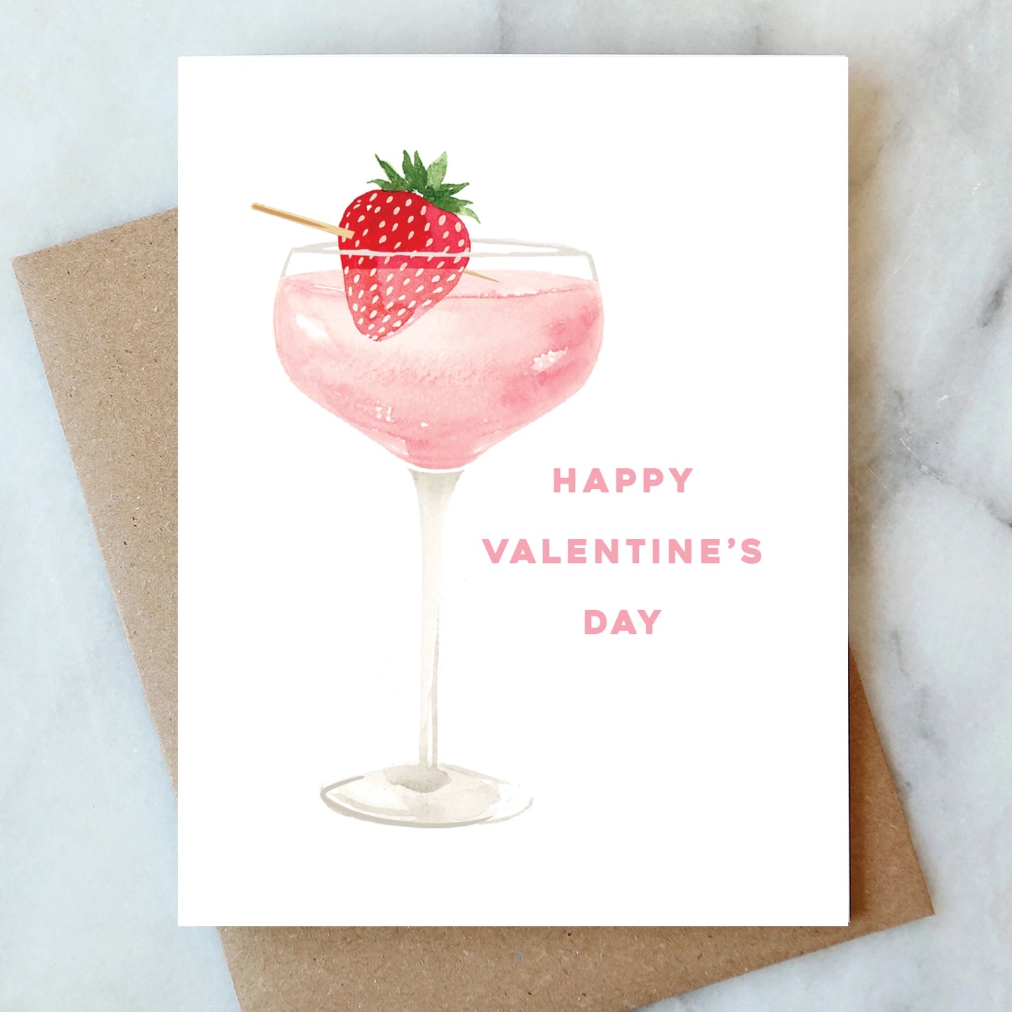 Valentine’s Coctail Card - Abigail Jayne Design