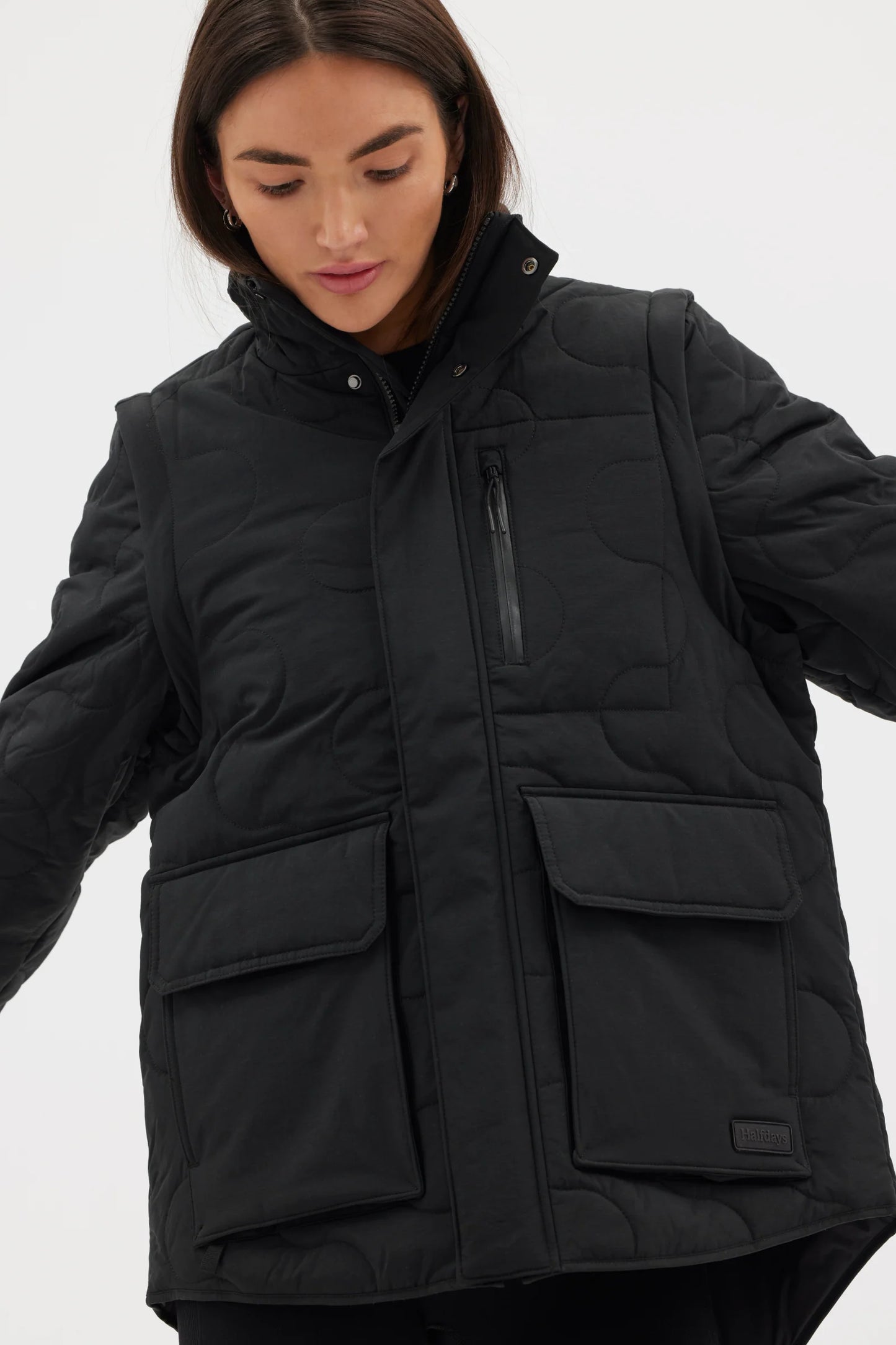 Davis Convertible Jacket - Black - Half Days