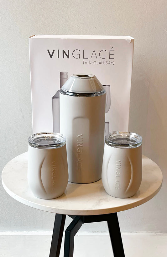 Vinglacé Champagne GIFT SET with Glass Lined Tumblers - STONE