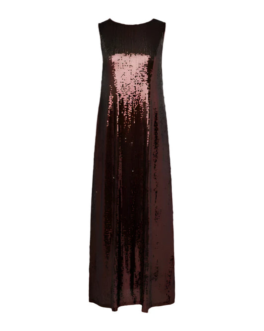 Sequin Maxi Dress - Chocolate - We Wore What