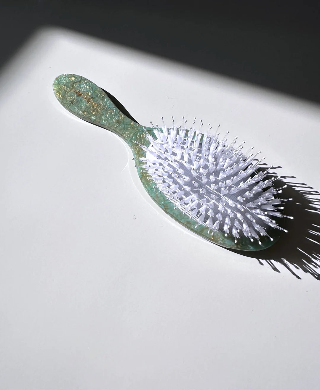 Hand Painted Acetate Hair Brush - Water Lily - Solar Eclipse
