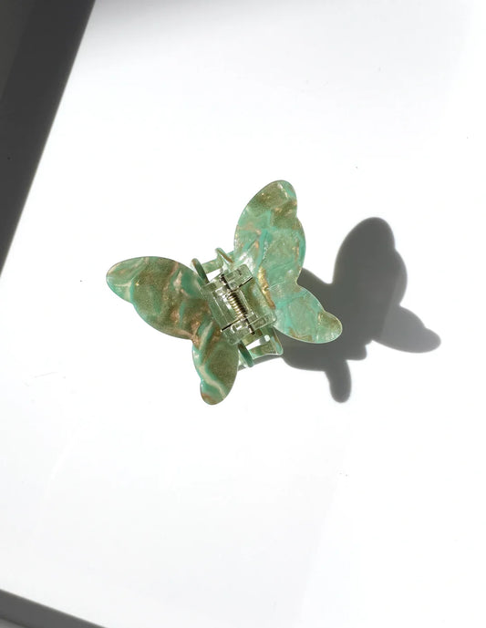 Spring Butterfly Claw Hair Clip - Golden Jade - Solar Eclipse