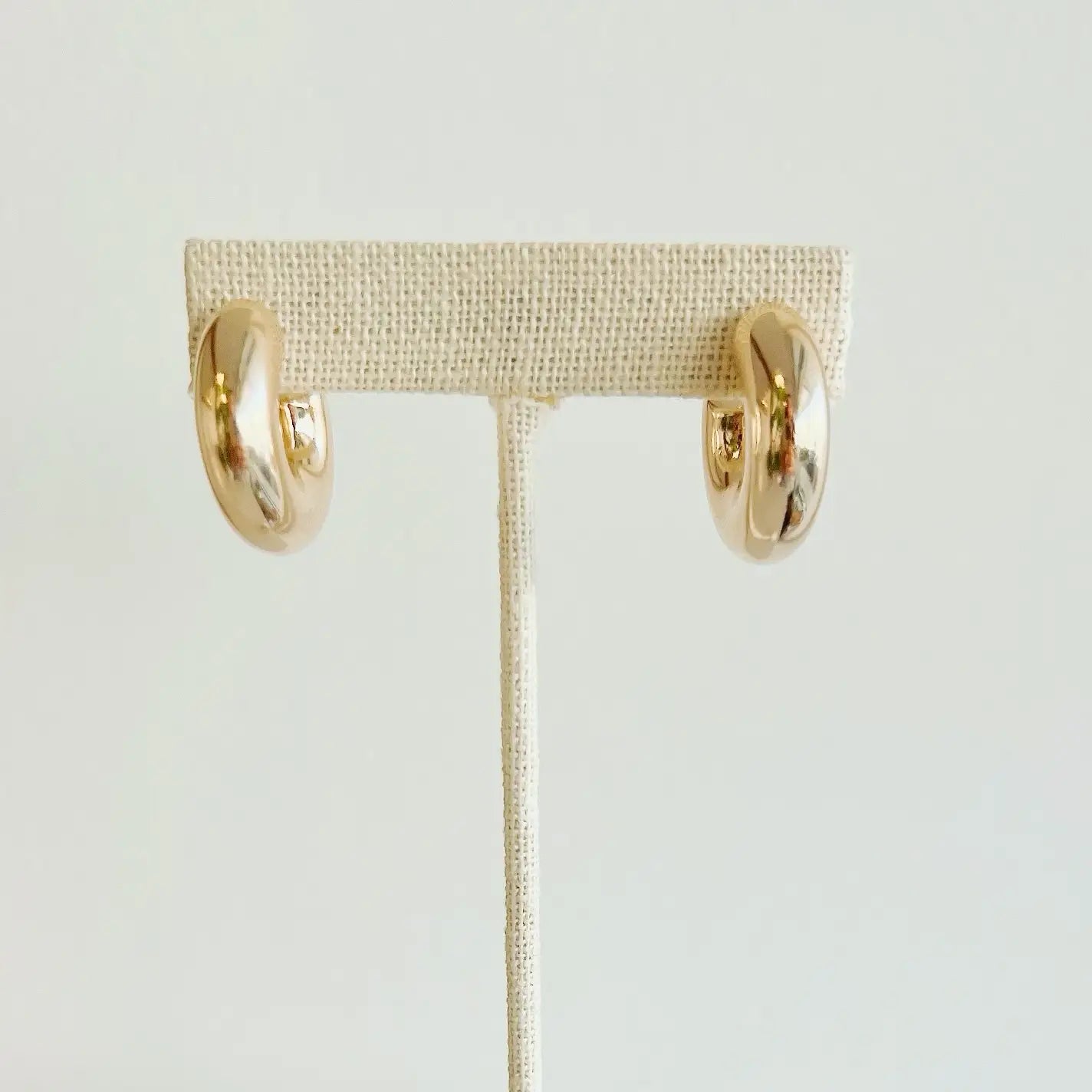 Ellie Chunky Tube Hoops Earrings Gold Filled - True by Kristy Jewelry