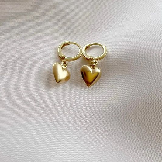 Hartley Valentine’s Day Heart Hoops Gold Filled Earrings - True by Kristy Jewelry