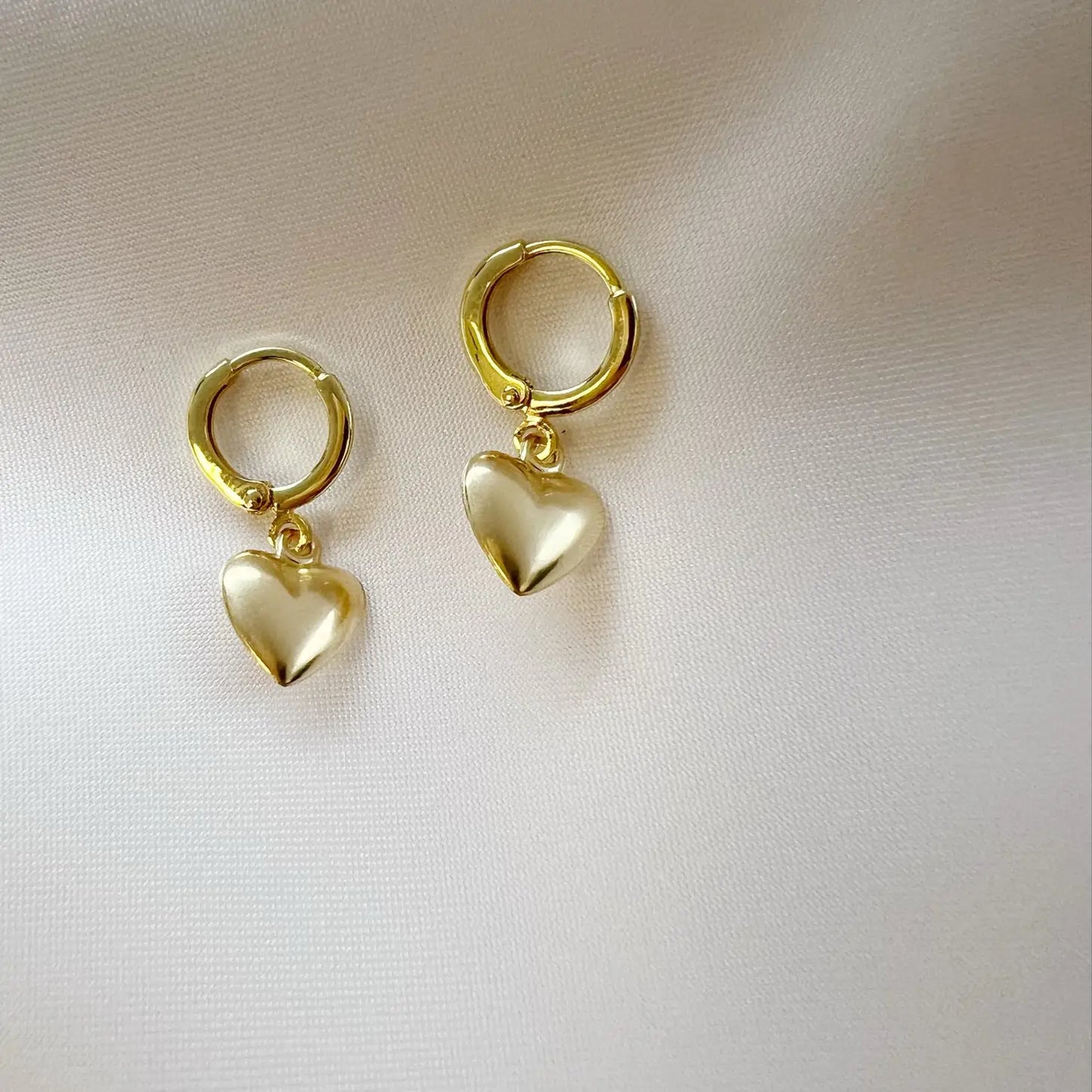 Hartley Heart Hoops Gold Filled Earrings - True by Kristy Jewelry