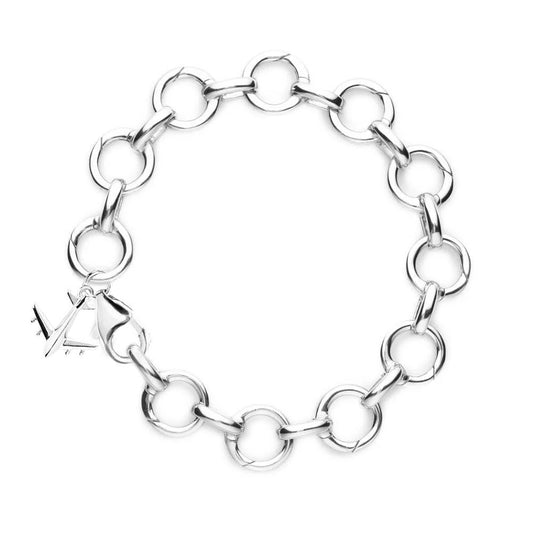 Infinity Link Charm Bracelet - Sterling Silver - Jet Set Candy