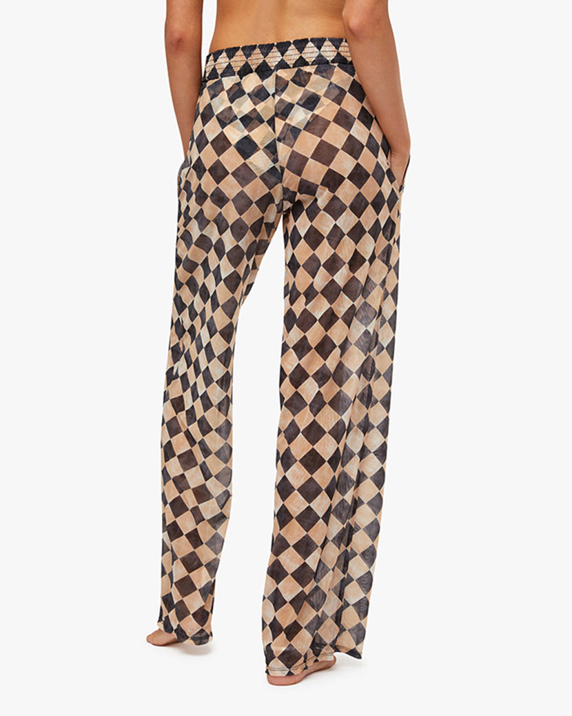 Checkerboard Smocked Pants - We Wore What