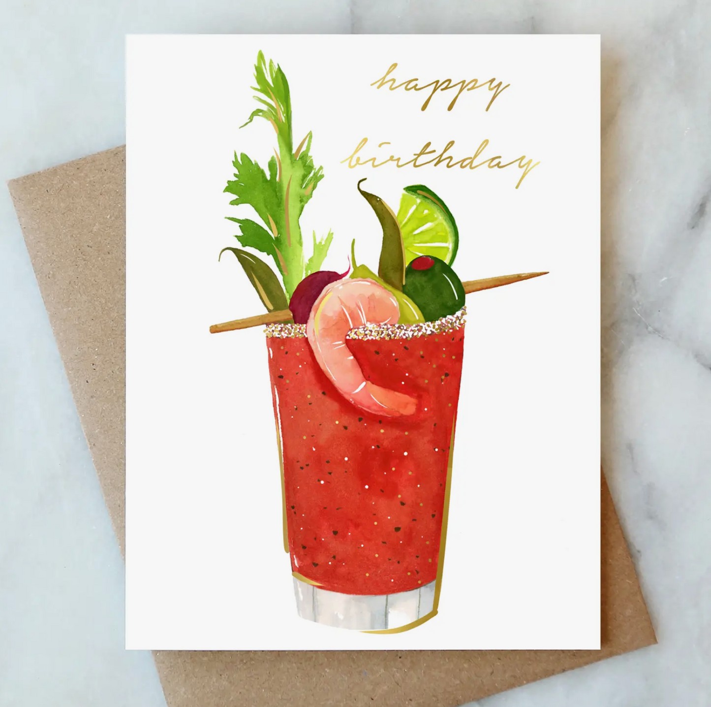 Bloody Mary Birthday Card - Abigail Jayne Design