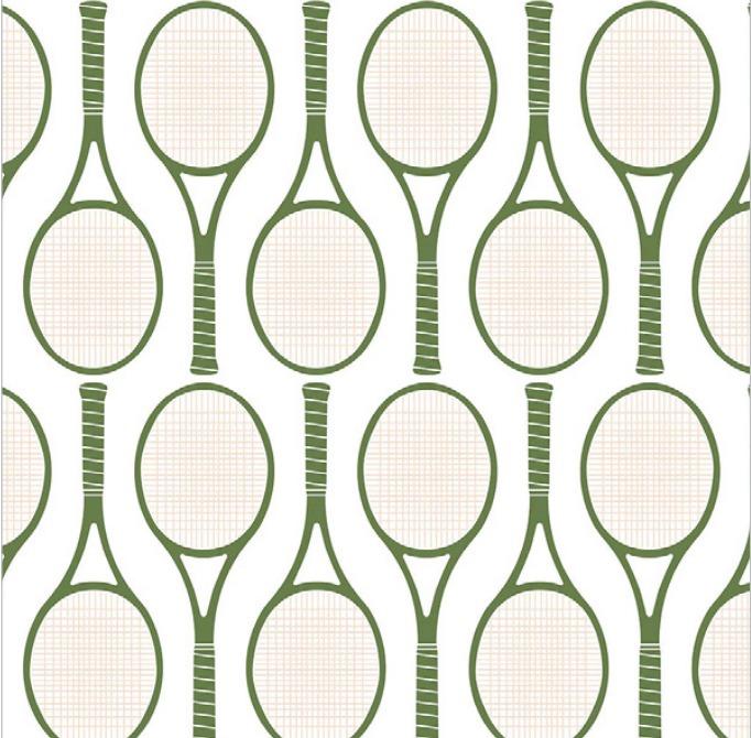 Tennis Time Pajama Short Set - Green - Katie Kime