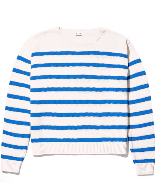 The Finn Sweater - Cream/Royal Blue - Kule