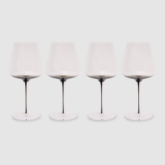 Smoke Stem Red Wine Glasses - Set of 4 - Hotel Collection