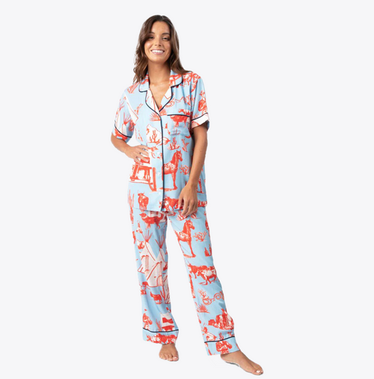 Marfa Toile Pajama Pants Set - Katie Kime