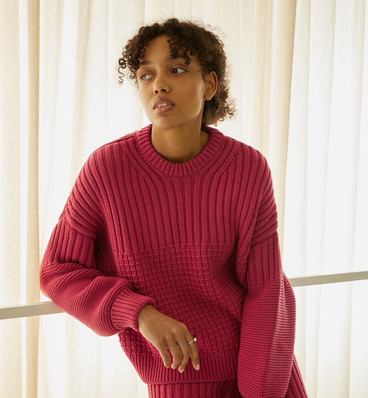 Delcia Sweater - Rhubarb - The Knotty Ones - ONE SIZE
