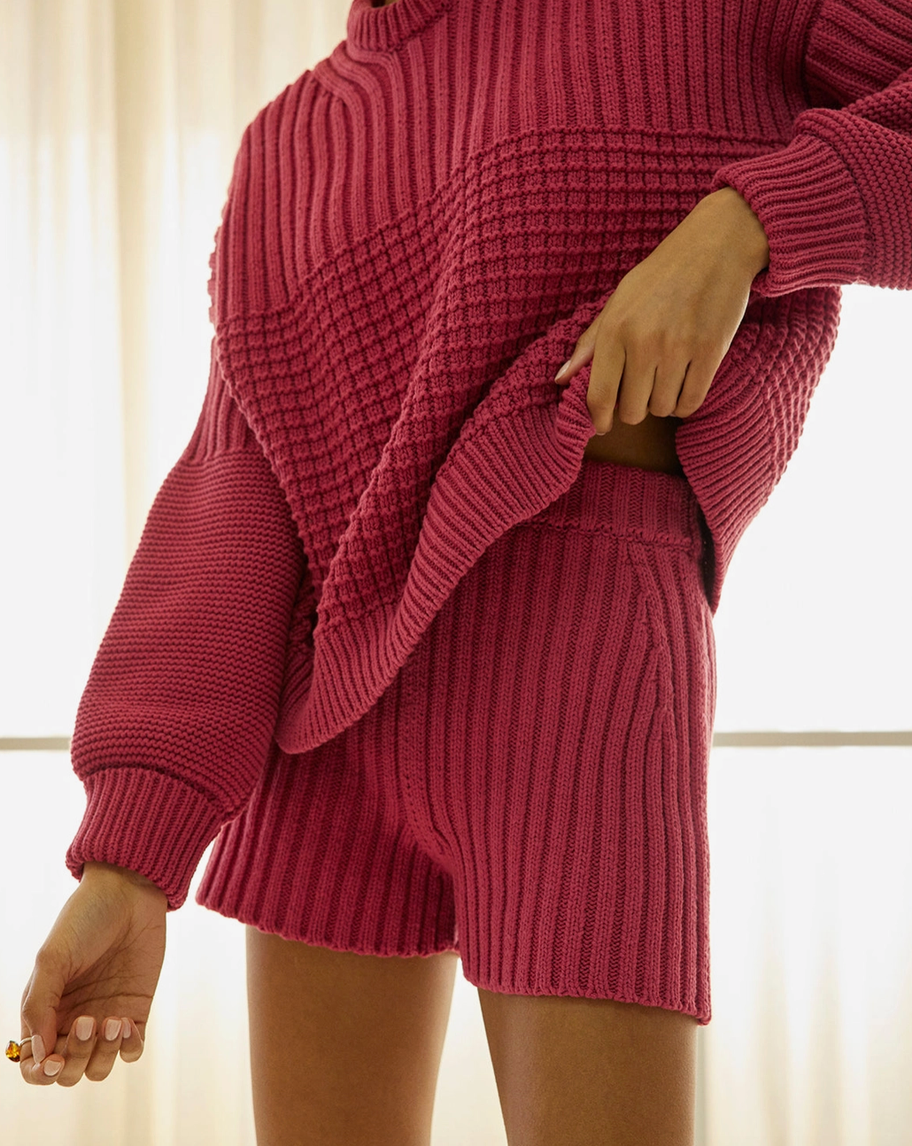 Delcia Sweater - Rhubarb - The Knotty Ones - ONE SIZE