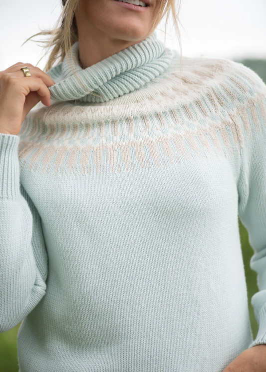 The Helsinki Sweater - Mint - Burgess Sweaters