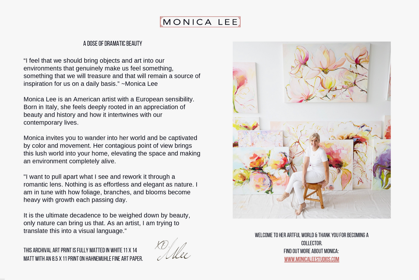 Love Song Matted Art Print - Monica Lee