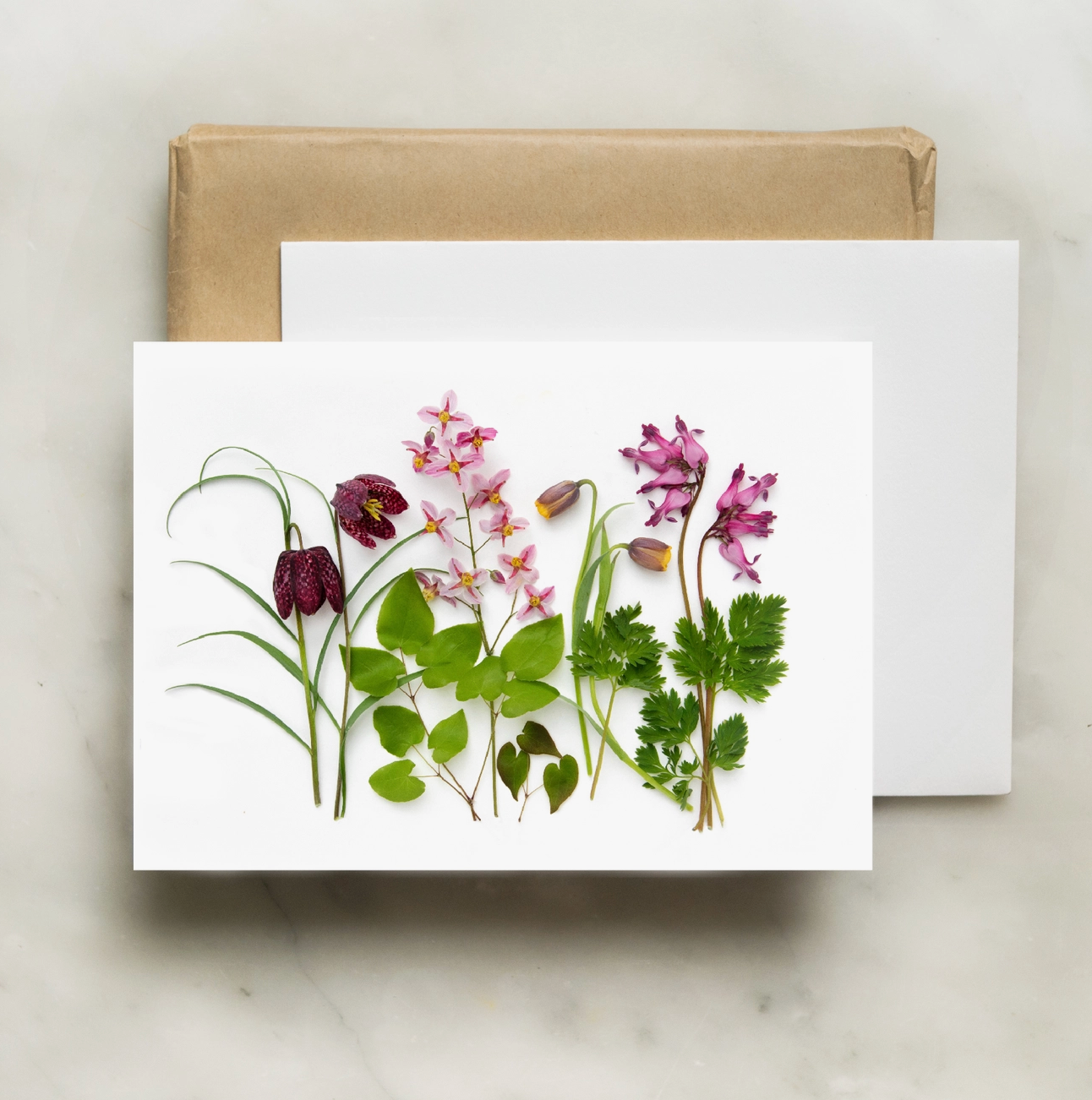 Spring Wildflowers & Fritillary Flower Card - Bottle Branch