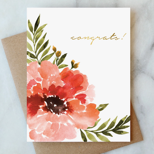 Anemone Congrats Card - Abigail Jayne Design
