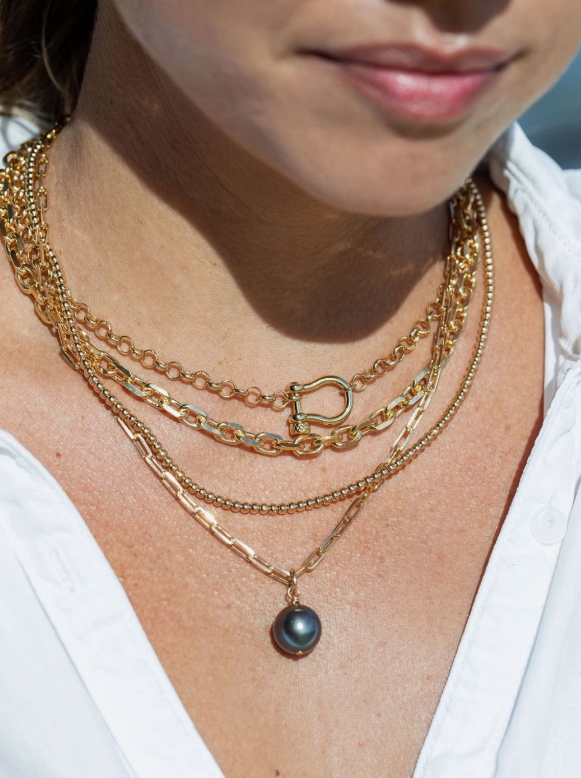Chunky Paperclip Link Gold Chain Necklace - Nāwai - Ke Aloha Jewelry