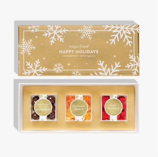 Happy Holidays - 3pc Candy Bento Box (Holiday 2023) - Sugarfina