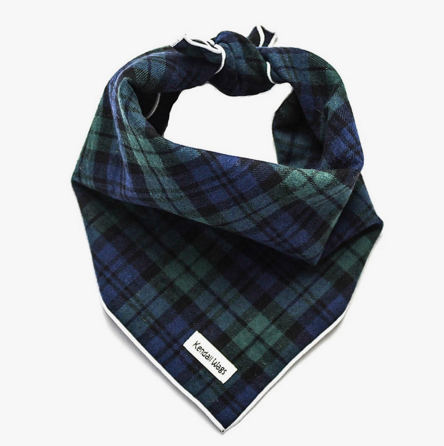 The Green Tartan Flannel Dog Bandana (2 Sizes) - Kendall Wags