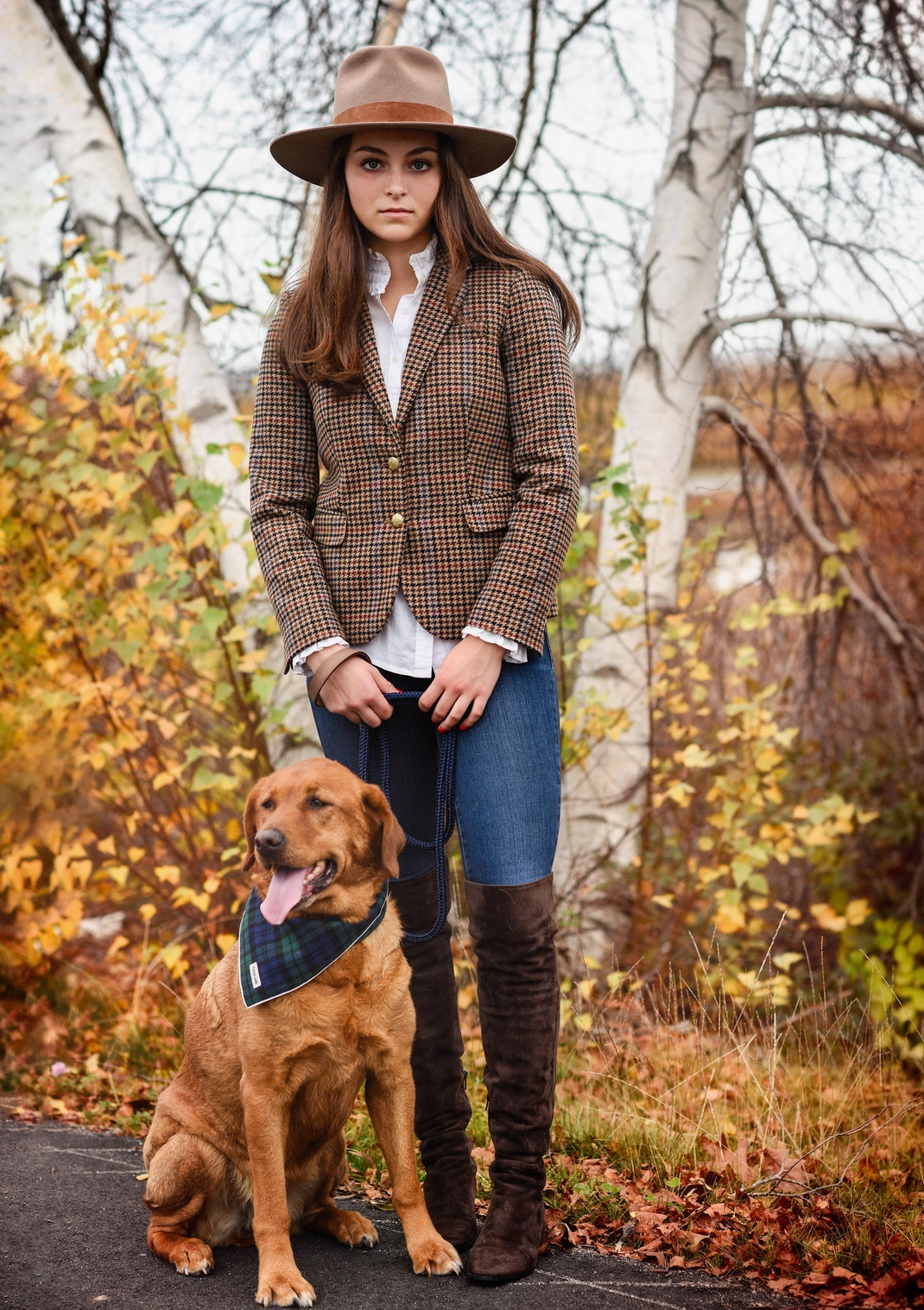 The Green Tartan Flannel Dog Bandana (2 Sizes) - Kendall Wags