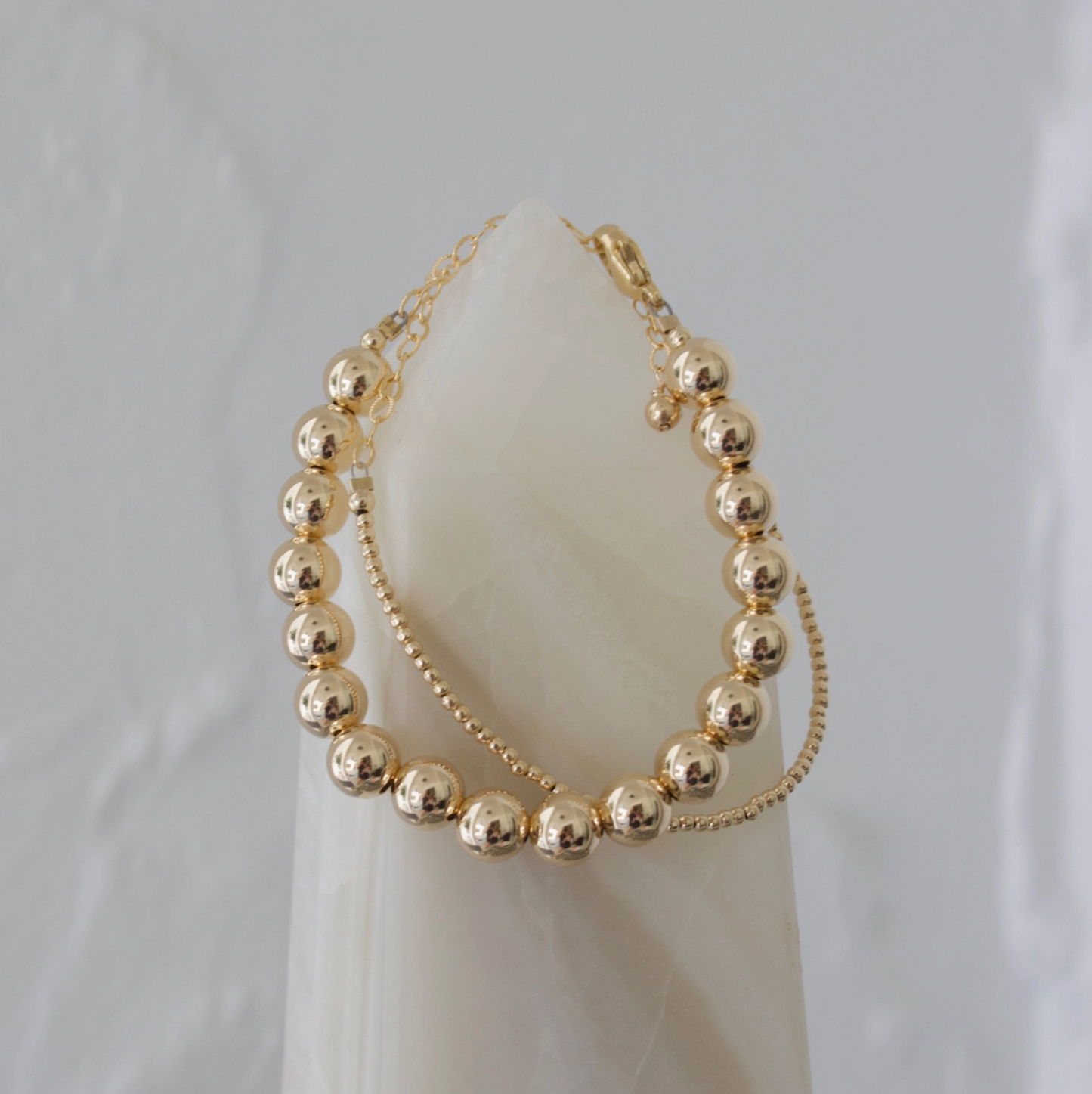 Chunky Gold Filled Round Bead Bracelet - Katie Waltman
