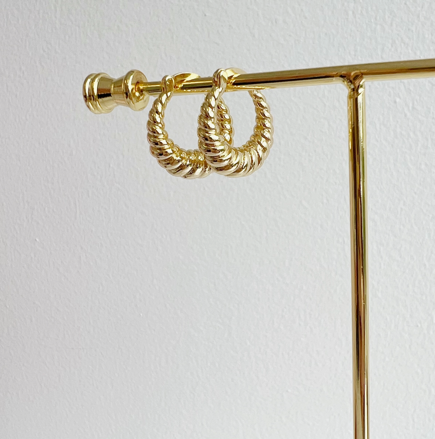 Croissant Twist Hoops Earrings Gold Filled - True By Kristy Jewelry