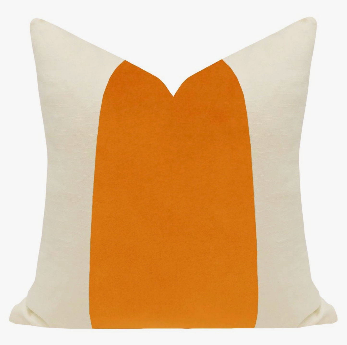 Orange 22x22 Velvet Panel Pillow - Laura Park