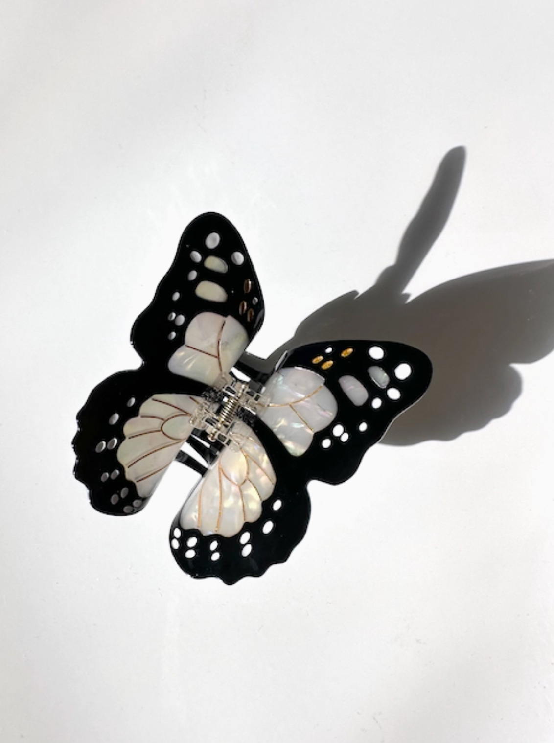 Hand-Painted Monarch Butterfly Claw Hair Clip Eco-Friendly - Solar Eclipse