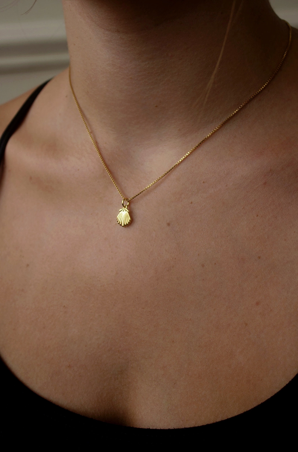 Mini Gold Seashell Necklace - Christine Elizabeth Jewelry