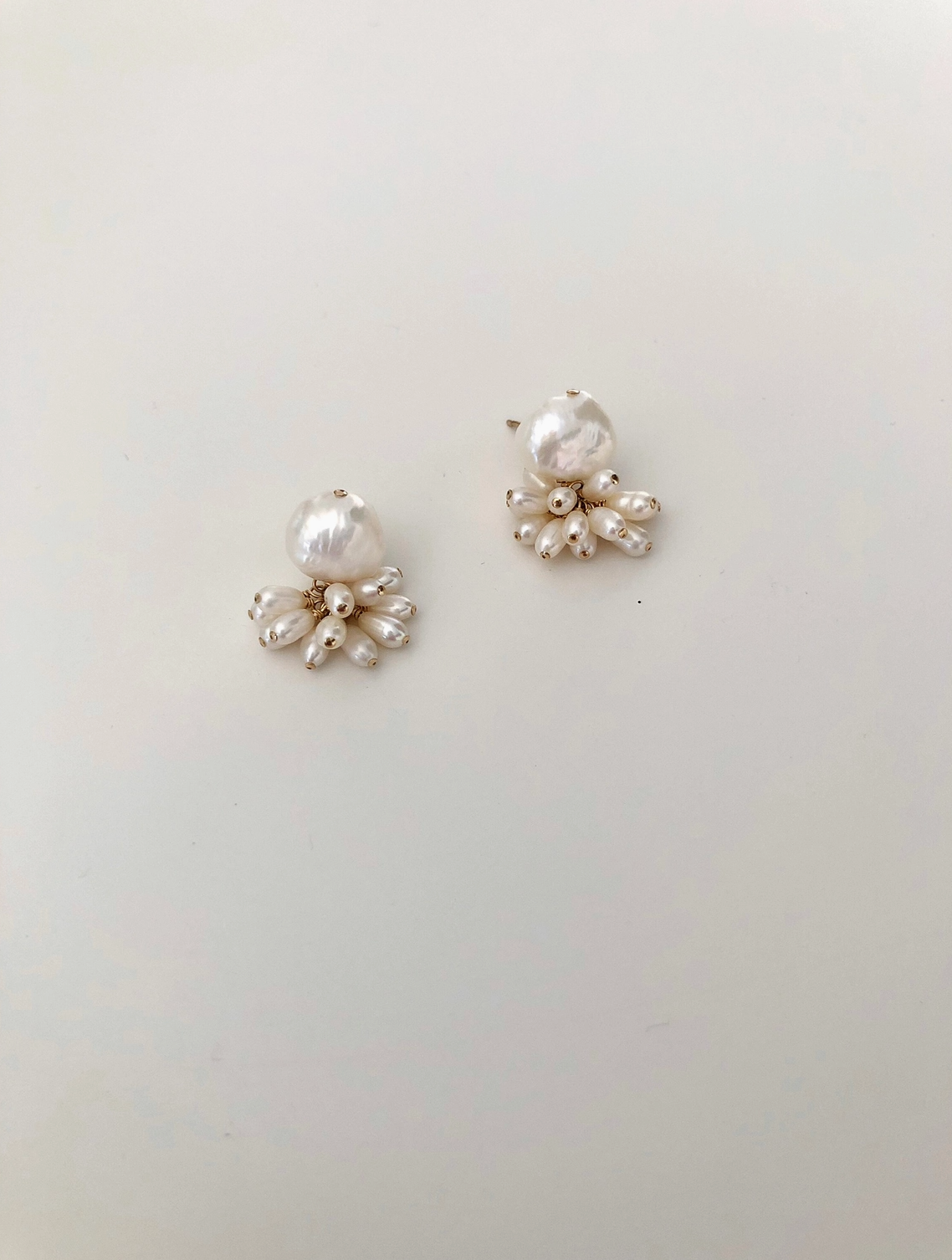 Fleurette Pearl Stud Earrings - Christine Elizabeth Jewelry