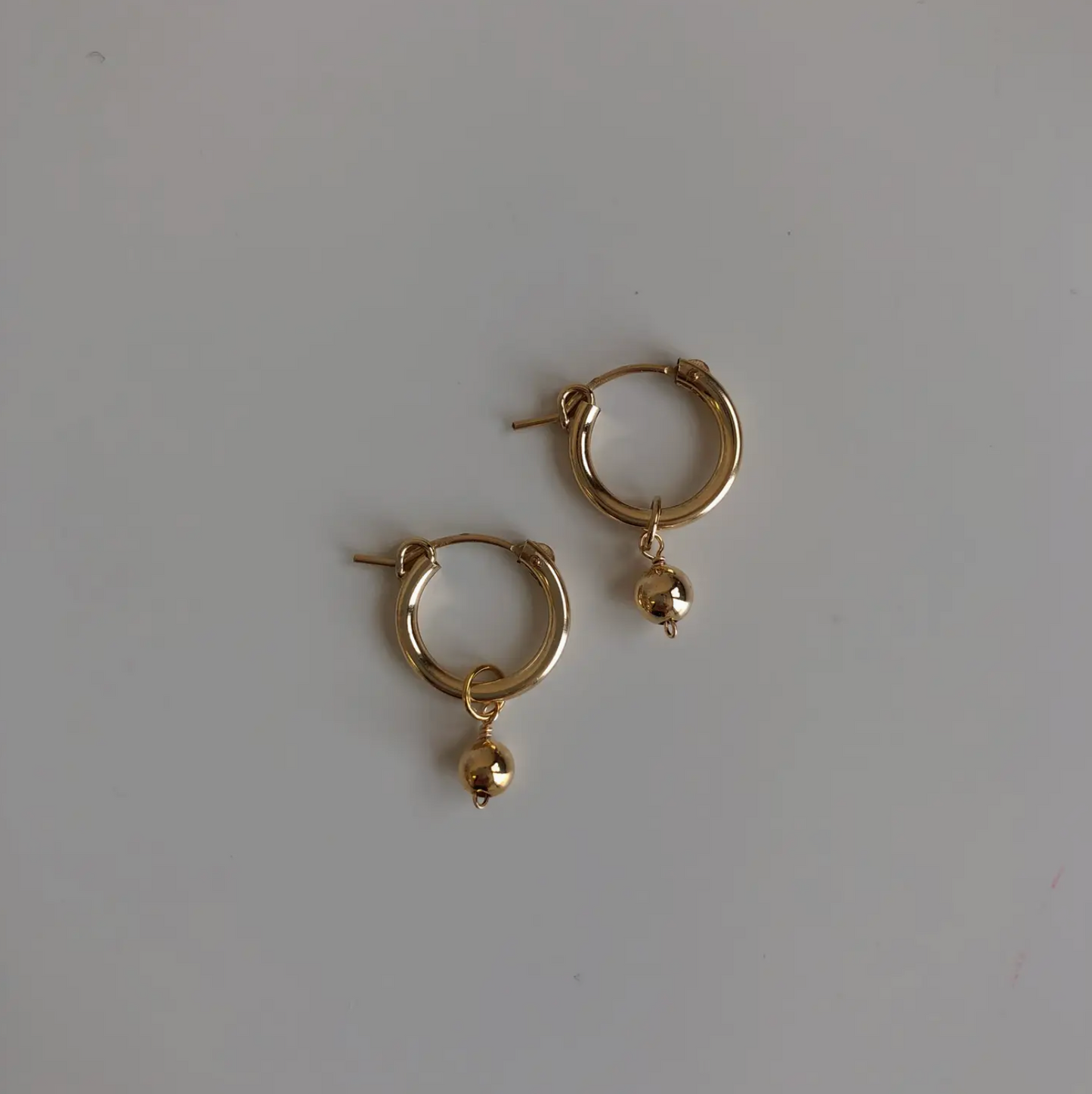 Solitaire Mini Hoop Earrings - Christine Elizabeth Jewelry