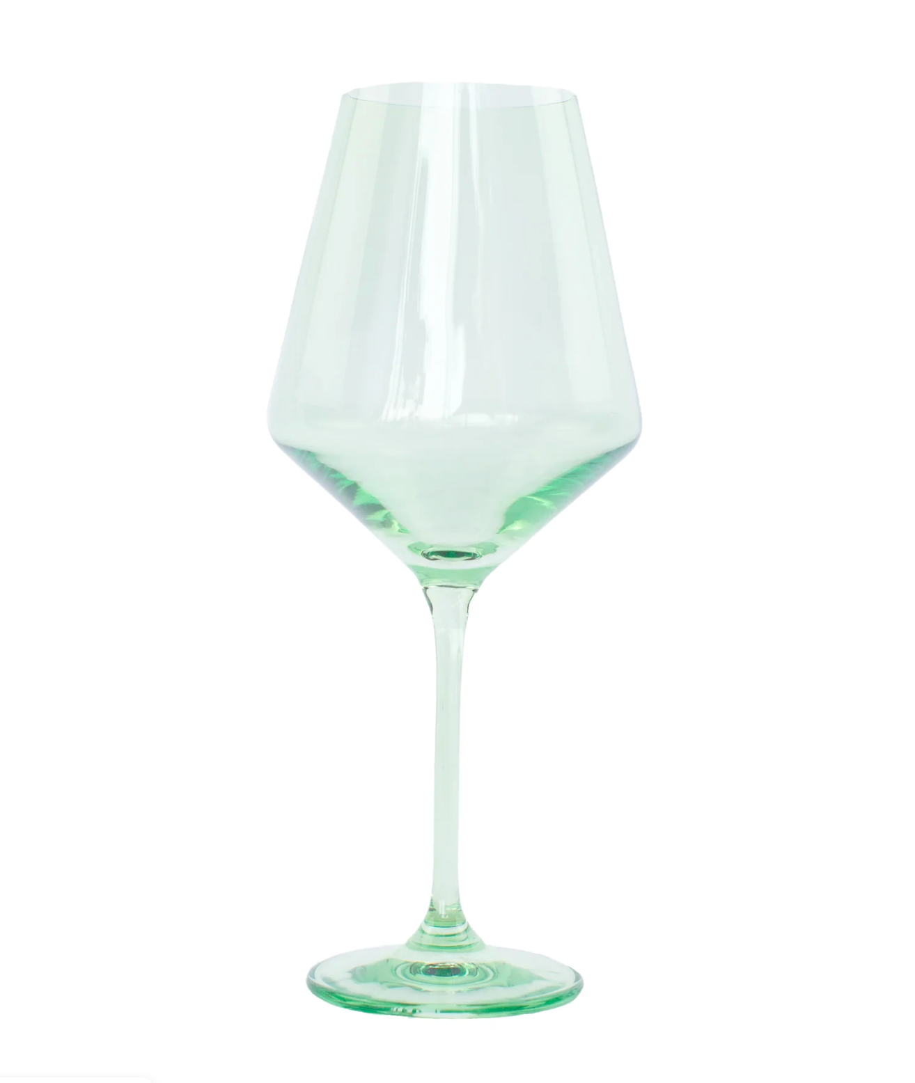 Stemmed Wine Glasses -Mint Green - Estelle Colored Glass (Set of 6)