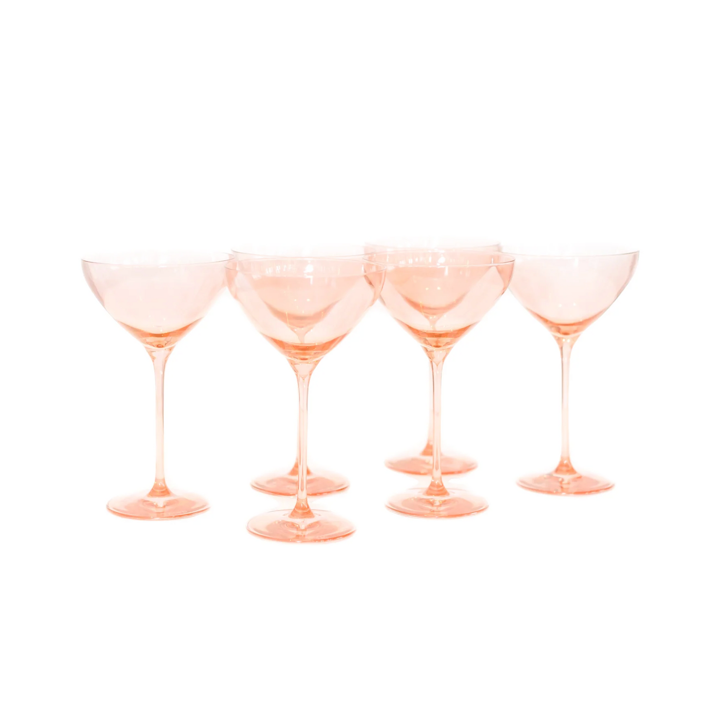 Colored Martini Glass - Blush - Estelle Colored Glass (Set of 6)