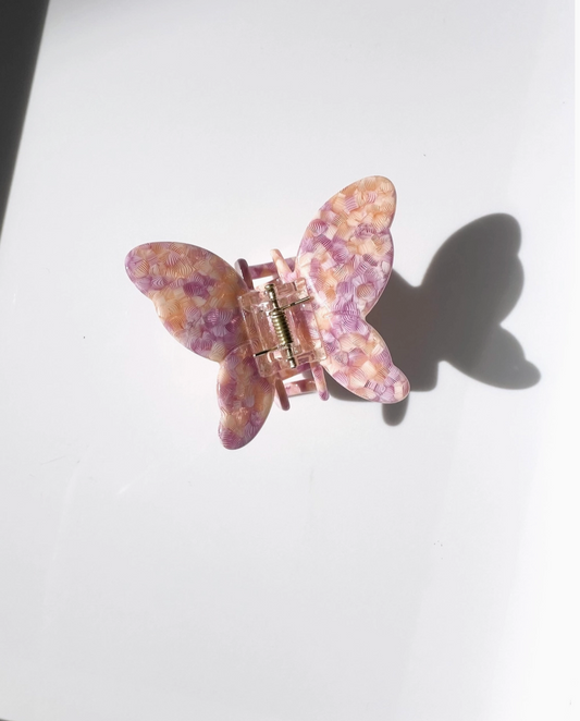 Spring Butterfly Claw Hair Claw - Pink - Solar Eclipse