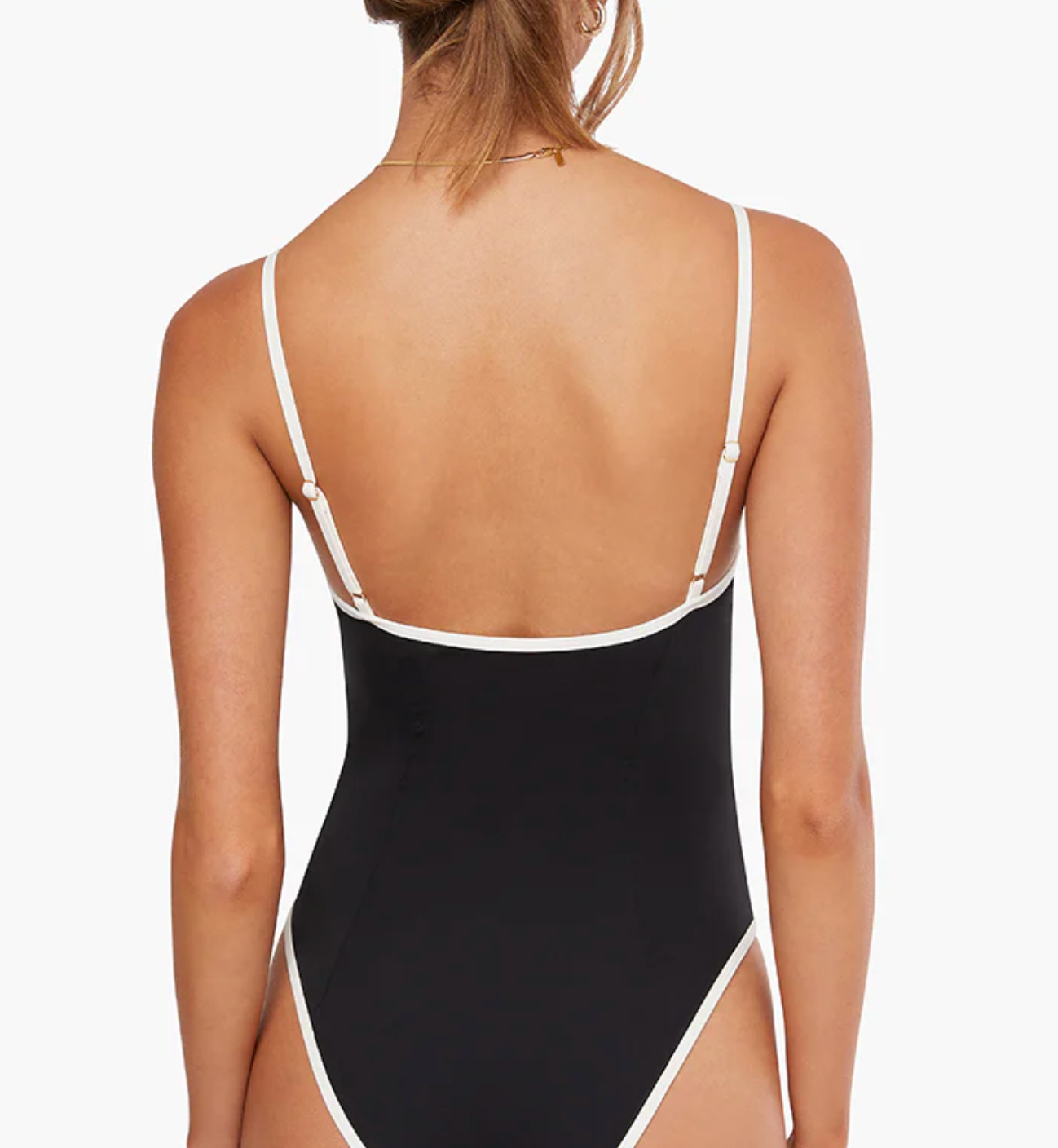 Danielle One Piece Swimsuit - Black/White - We Wore What