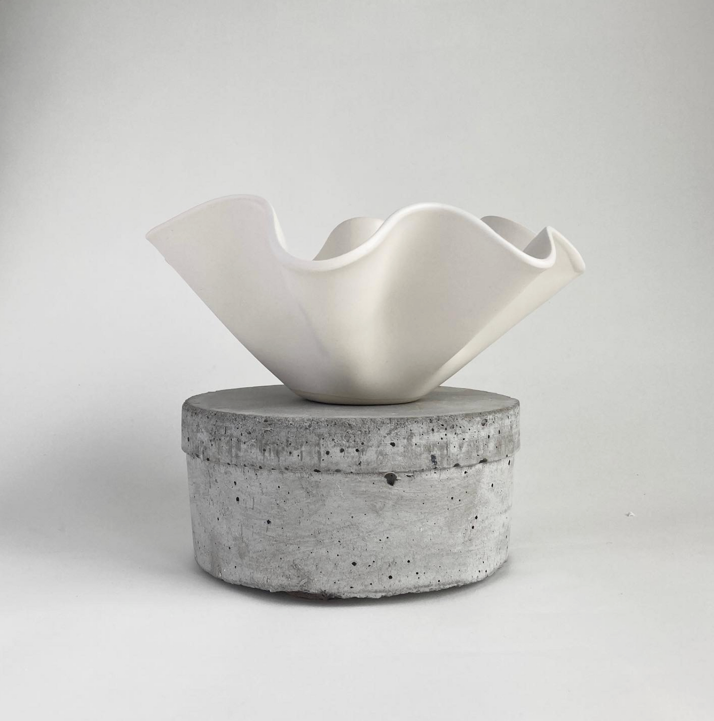White Handkerchief Trinket Bowl - Alicja Ceramics
