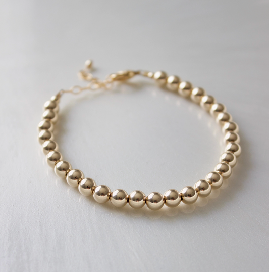Gold Filled Beaded Bracelet- BOTH SIZES