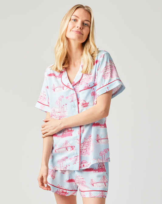 California Toile Pajama Short Set - Katie Kime