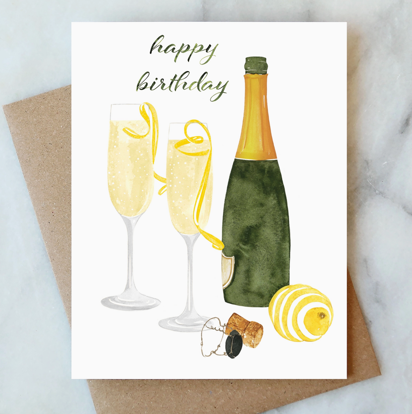 French 75 Champagne Birthday Greeting Card - Abigail Jayne