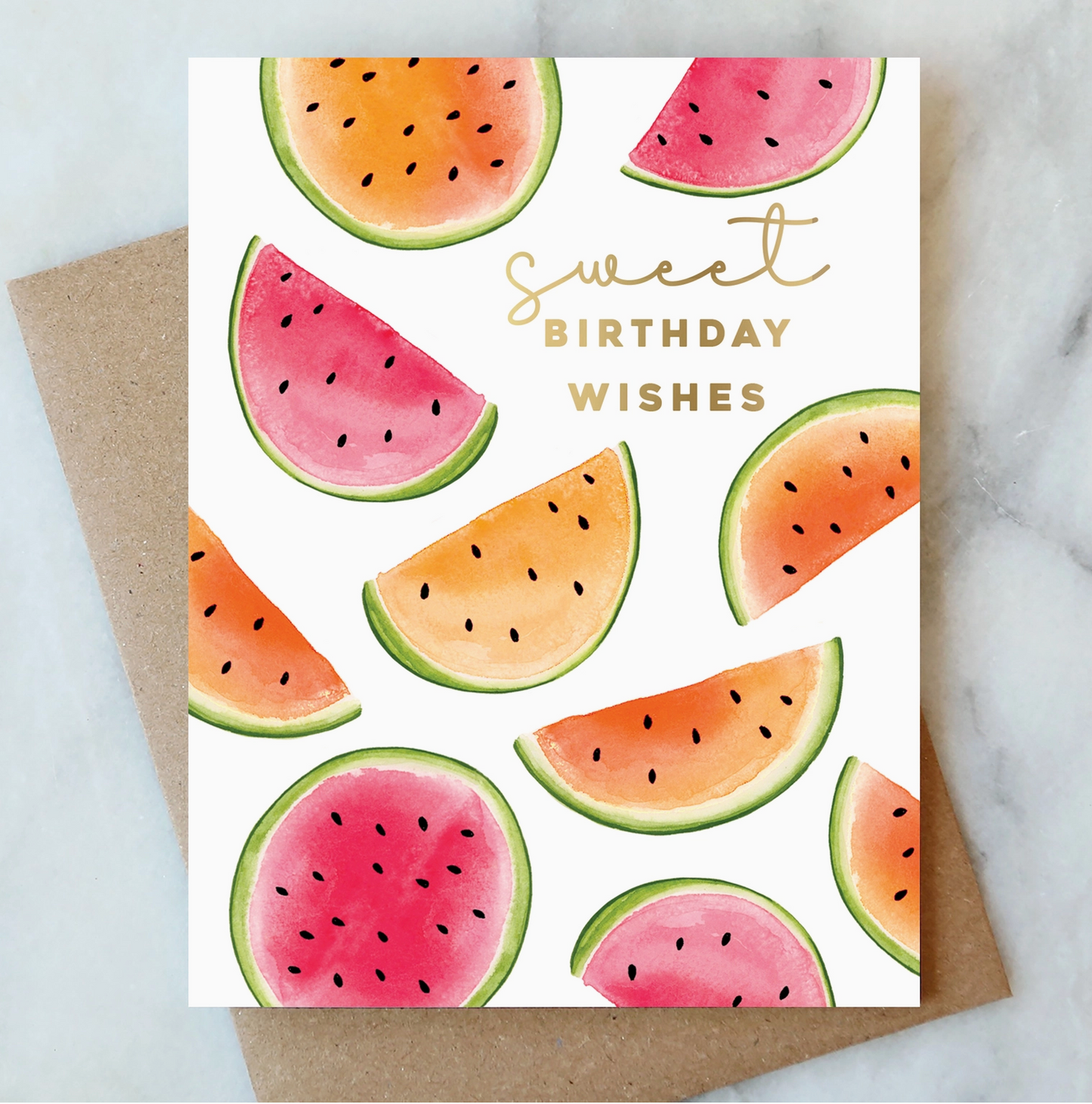 Watermelon Birthday Greeting Card - Abigail Jayne