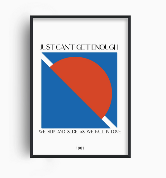 Just Can't Get Enough Depeche Mode Inspired Art Print - Fan Club